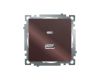 Розетка 2-местная USB + type C Stekker Катрин GLS10-7116-04 50057
