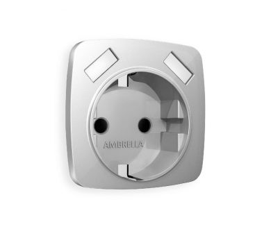 Лицевая панель для розетки с/з со шторками 2USB A+A Ambrella Volt Omega OP4090