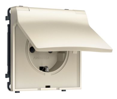 Комплект механизма электрической розетки SIGMA Шёлк 50Hz 2P+E с/з с/ш и крышкой IP44 16A-250V QUANT PRO Ambrella Volt MS548010 (SP5480, PR141)