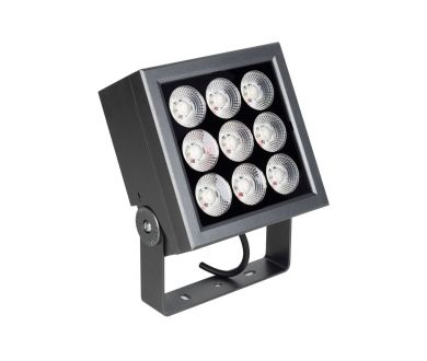 Прожектор Arlight KT-BLOCK-S185x185-36W RGBW-Day (Графит, 60 deg, 24V, DMX512) (IP66 Металл) 066390