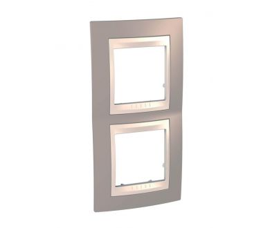 Рамка 2-постовая вертикальная Schneider Electric Unica Хамелеон MGU6.004V.574