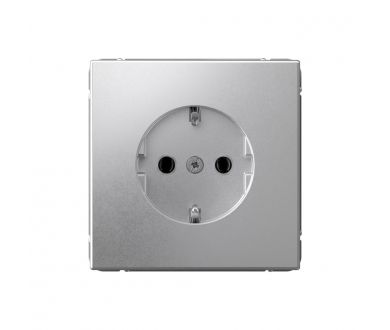 Розетка с заземлением 16А Systeme Electric ArtGallery Алюминий GAL000343S