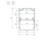 Алюминиевый профиль Arlight SL-LINE-4050-3L-2000 ANOD BLACK 044670