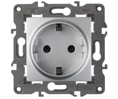 Розетка 2P+E Schuko со шторками Эра 14-2102-03 Б0034274