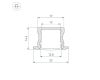 Алюминиевый профиль Arlight LINE-2315-F-2000 ANOD BLACK 044278