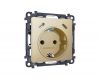 Комплект механизма электрической розетки 2USB С+C 20W Ambrella Volt MA610510 (быстрая зарядка) с/з на винтовых зажимах 16A-250V Alfa Шампань Quant