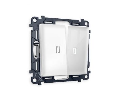 Купить Комплект механизма 2-кл проходного выключателя с подсветкой Ambrella Volt Alfa MA104035 Комплект механизма 2-кл проходного выключателя с подсветкой Ambrella Volt Alfa MA104035