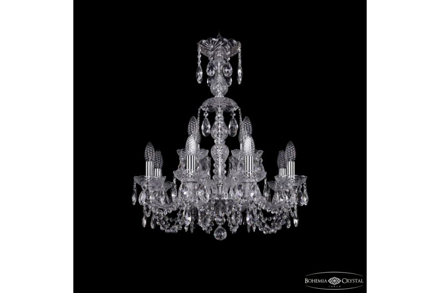 Подвесная люстра Bohemia Ivele Crystal 1402/8+4/195/XL-64 Ni