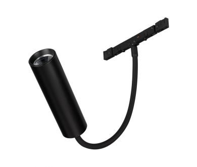 Трековый магнитный светильник Arlight MAG-MICROCOSM-SPOT-FLEX-R26-5W Warm3000 (BK, 24 deg, 24V) (IP20 Металл) 051786