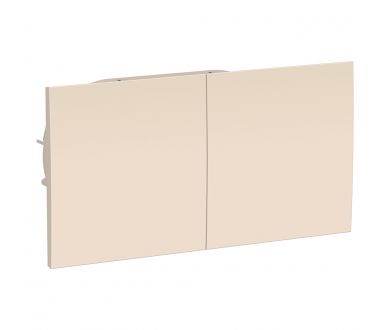 Розетка с/з двойная, со шторками, с крышкой, 16А, в сборе Systeme Electric AtlasDesign ATN000228