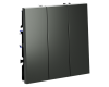 Выключатель трехклавишный Voltum S70 VLS030106 (титан)