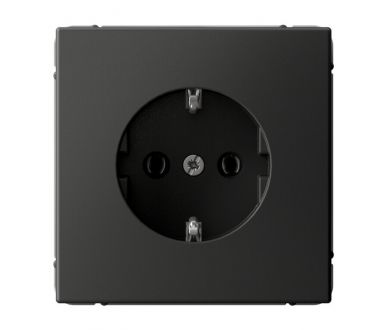 Розетка с заземлением, 16А, механизм, быстрозажим. клем. Systeme Electric ArtGallery Базальт GAL001443S
