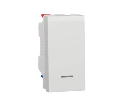Переключатель одноклавишный с нейтралью Schneider Electric Unica New NU310318S
