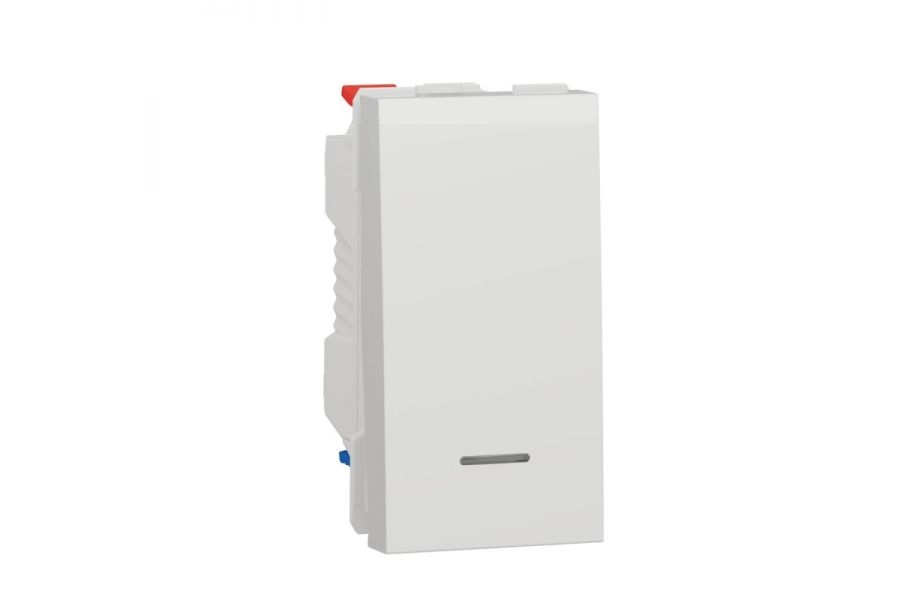 Переключатель одноклавишный с нейтралью Schneider Electric Unica New NU310318S