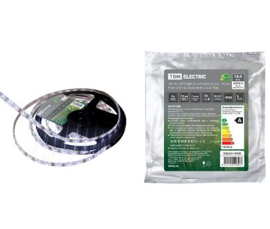 Светодиодная лента TDM Electric 12В 5050 14,4Вт/м 6000K 5м IP20 SQ0331-0105