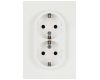 Розетка Эра Arktik 16-2104-08 двойная с заземлением 2X2P+E Schuko 16А-250В белый матовый Б0070451