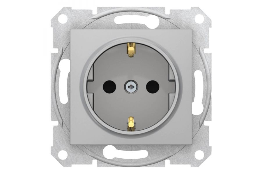 Розетка Schneider Electric Sedna с з/к со шторками 16A 250V SDN3001760