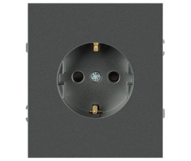 Розетка Эра Arktik 16-2102-06 с заземлением 2P+E Schuko со шторками 16А-250В графит Б0070429