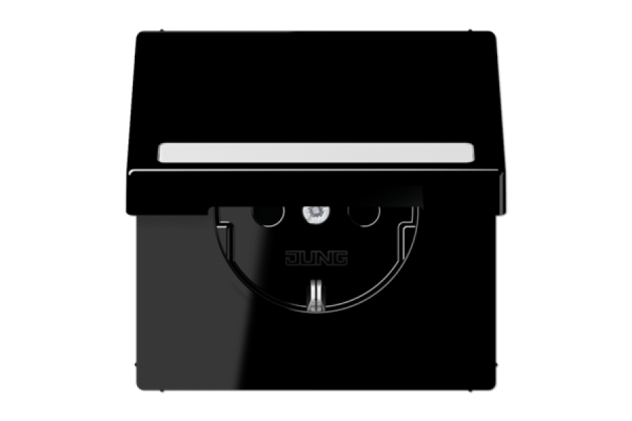 Розетка Schuko с крышкой Jung LS1520BFNAKLSW