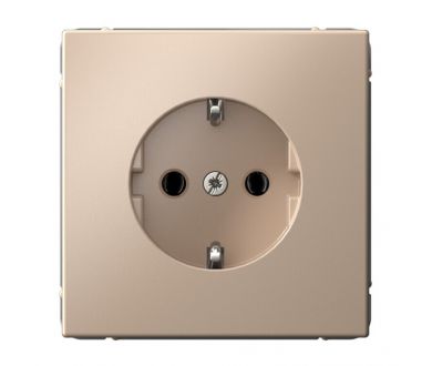 Розетка с заземлением, 16А, механизм, быстрозажим. клем. Systeme Electric ArtGallery Песочный GAL001243S