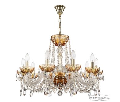 Подвесная люстра Bohemia Ivele Crystal 5402/10/240 G Amber/M-1H