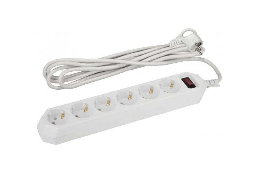 Сетевой фильтр ЭРА USF-6es-5m-W-Box Б0037264