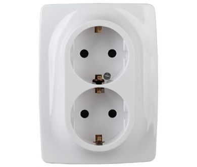 Розетка 2x2P+E Schuko Эра 12-2006-01 Б0038808