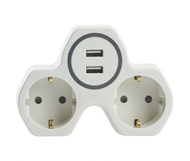 Купить Разветвитель сетевой 2-местный Stekker 32872 Разветвитель сетевой 2-местный Stekker 32872