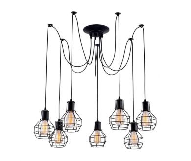 Купить Подвесная люстра Arte Lamp A1109SP-7BK Подвесная люстра Arte Lamp A1109SP-7BK