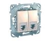 Розетка телефонная 2xRJ11 Schneider Electric Unica MGU5.9090.25ZD