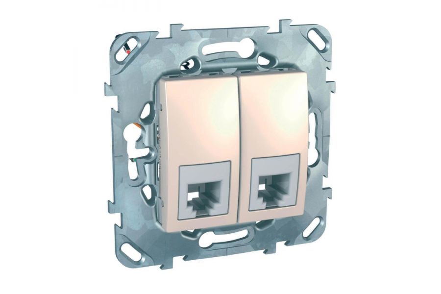 Розетка телефонная 2xRJ11 Schneider Electric Unica MGU5.9090.25ZD