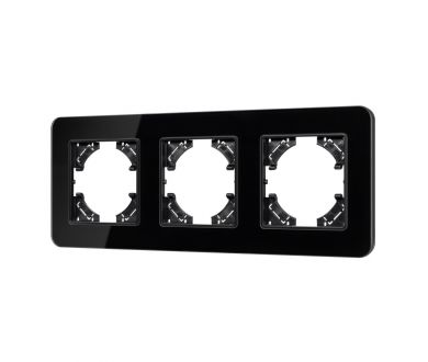 Рамка на 3 поста стеклянная Arlight FRM-OMALI-GS-3-BK 049697