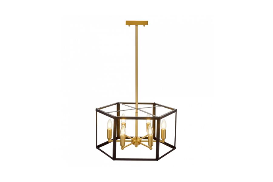 Подвесная люстра Lumina Deco Lorton LDP 1142-6 BK+MD