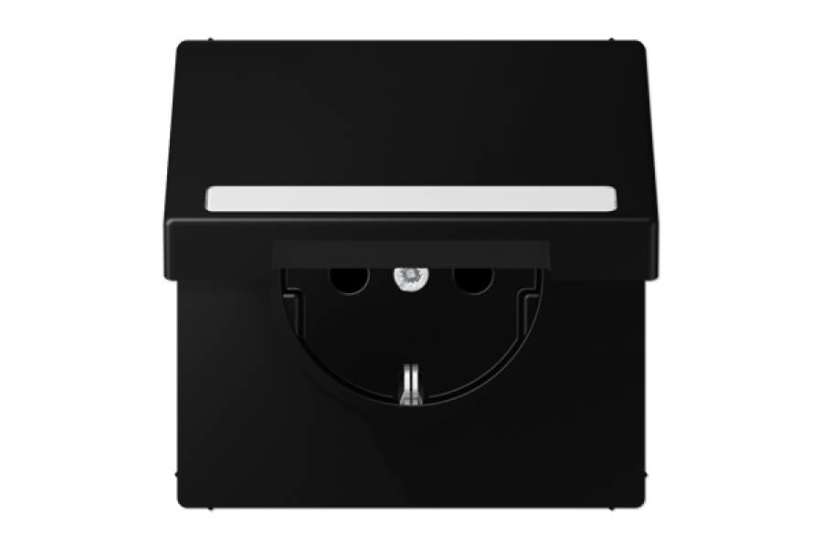Розетка Schuko с крышкой Jung LS1520BFNAKLSWM