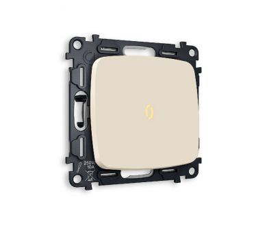 Комплект механизма 1-кл проходного выключателя с подсветкой Ambrella Volt Omega MO322030