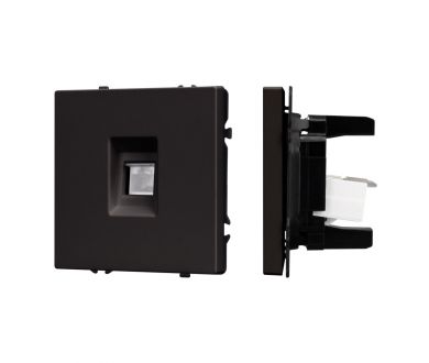 Розетка компьютерная софт-тач черный оникс Arlight SCT-MPC1-SFPL-BK (RJ-45, CAT6) 054305(1)