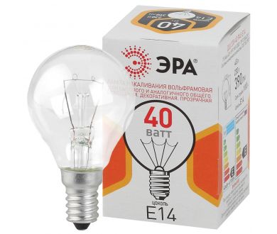 Лампа накаливания Эра E14 40W ДШ 40-230-E14-CL Б0039136