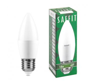 Лампа светодиодная Saffit SBC3715 Свеча E27 15W 4000K 55206
