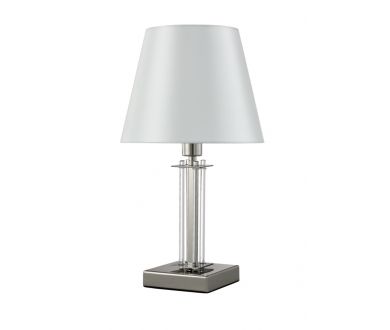Настольная лампа Crystal Lux Nicolas NICOLAS LG1 NICKEL/WHITE