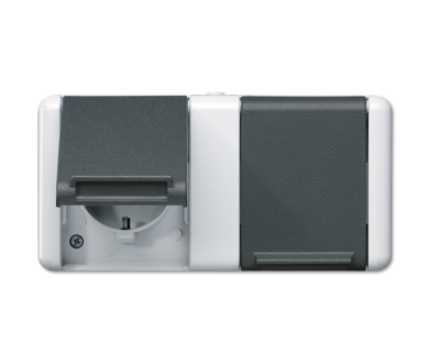 Купить Розетка Schuko двухместная Jung 8220-1W Розетка Schuko двухместная Jung 8220-1W