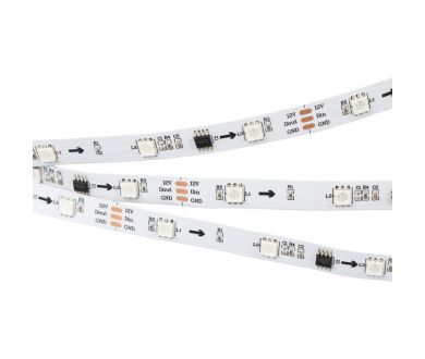 Светодиодная лента Arlight SPI-B30-10mm 12V RGB-PX3 (7.2W/m, IP20, 5060, 5m) 026368(2)