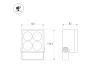 Прожектор Arlight ALT-BLOCK-S130x130-15W Warm3000 (GR, 3 deg, 230V) 054749