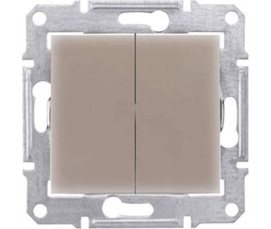 Выключатель двухклавишный Schneider Electric Sedna IP44 10A 250V SDN0300468
