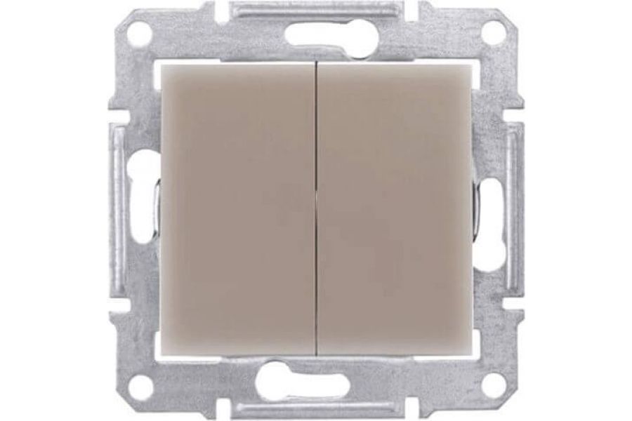 Выключатель двухклавишный Schneider Electric Sedna IP44 10A 250V SDN0300468
