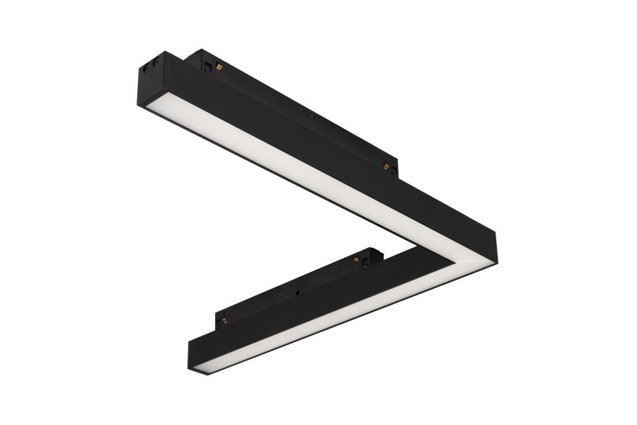 Трековый магнитный светильник Arlight MAG-ORIENT-FLAT-ANGLE-L295-18W Day4000 (BK, 100 deg, 48V) (IP20 Металл) 058209
