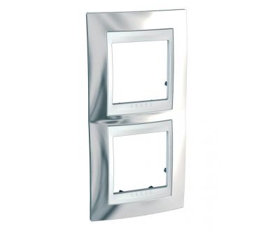 Рамка 2-постовая вертикальная Schneider Electric Unica Хамелеон MGU66.004V.810