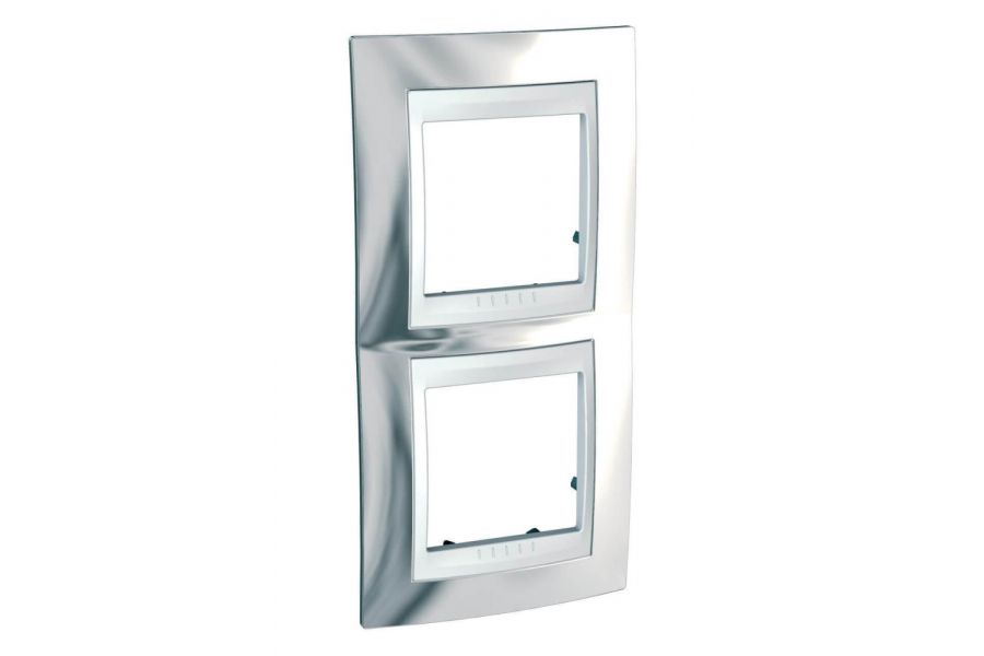 Рамка 2-постовая вертикальная Schneider Electric Unica Хамелеон MGU66.004V.810