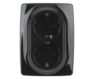 Розетка 2x2P+E Schuko со шторками Эра 12-2108-06 Б0036447