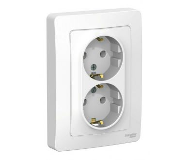 Розетка 2-ая с/з без шторок, 16А, 250В Systeme Electric Blanca внутр Бел BLNRS001021