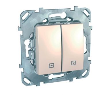 Выключатель двухклавишный кнопочный для жалюзи Schneider Electric Unica MGU5.207.25ZD